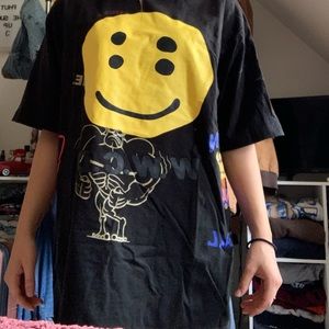 Black graphic T-shirt